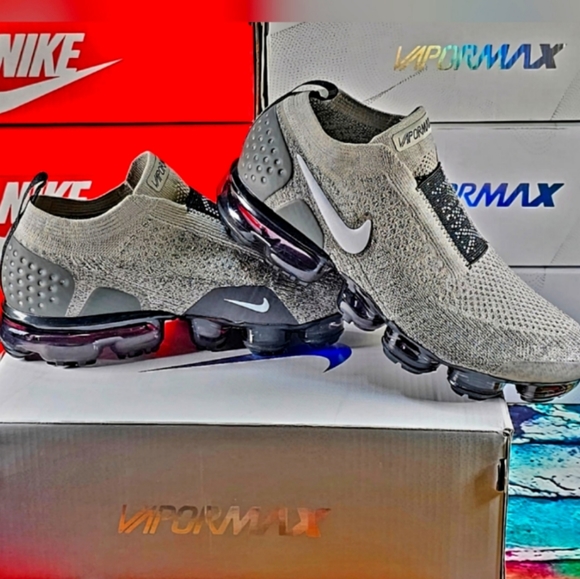 Nike air vapormax laceless moc 2 slip on moon particle black grey silver men - Picture 1 of 10